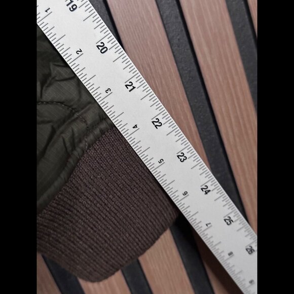 Artizia Parka Jacket Small Wool Nylon Puffer Quilted Sherpa Lined Open Front TNA - Picture 5 of 8